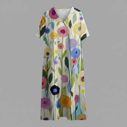 Abito Floreale Donna Midi | Vestiti Eleganti Donna