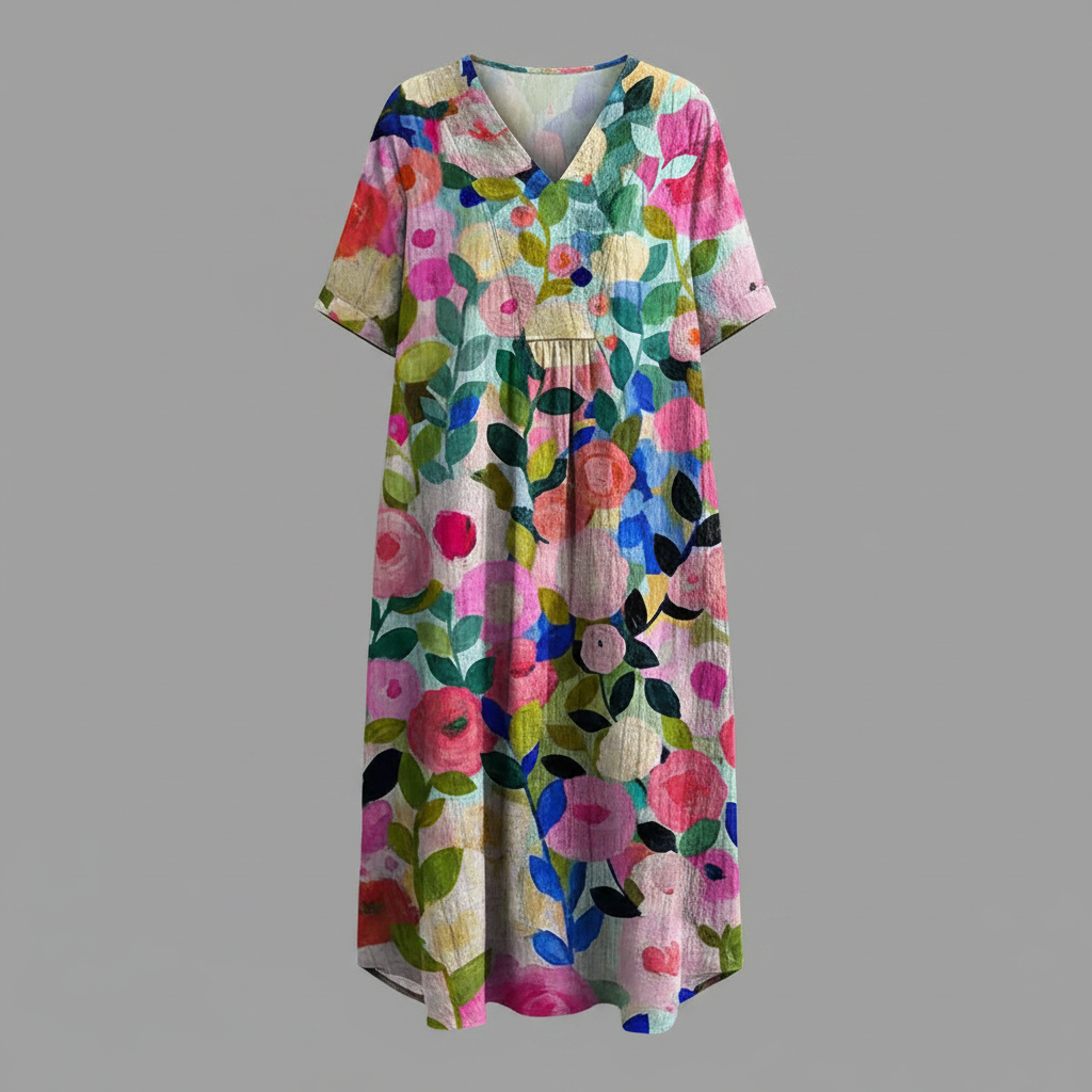 Abito Floreale Donna Midi | Vestiti Eleganti Donna