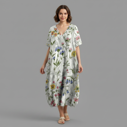 Abito Floreale Donna Midi | Vestiti Eleganti Donna