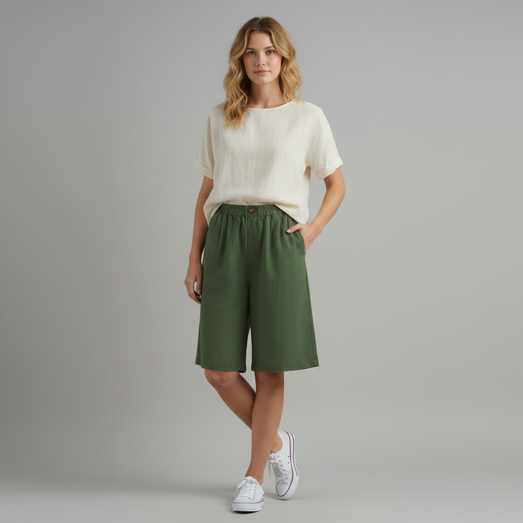 Bermuda Donna Al Ginocchio Rilassati | Bermuda Jeans Donna