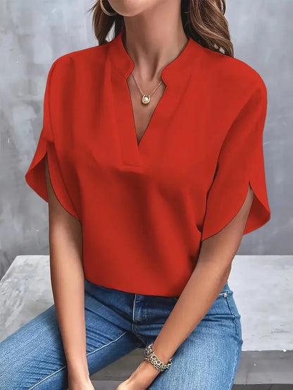 Blusa Donna Elegante Scollo a V Fluida | Camicetta Donna 5