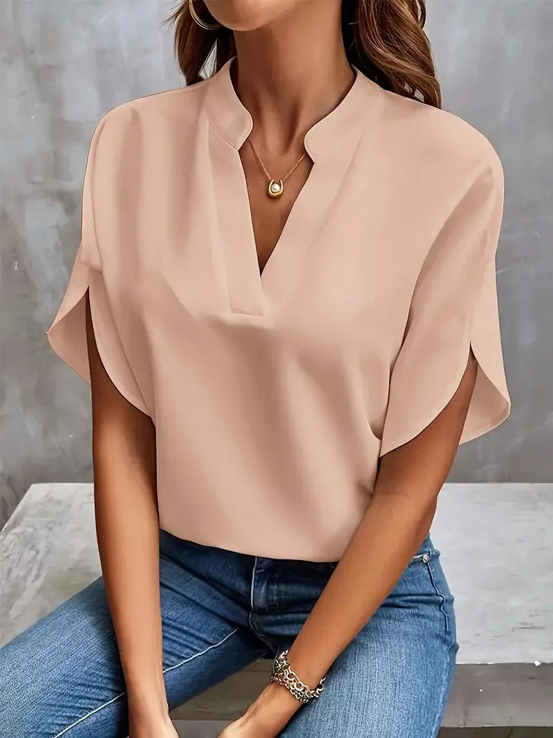 Blusa Donna Elegante Scollo a V Fluida | Camicetta Donna 6