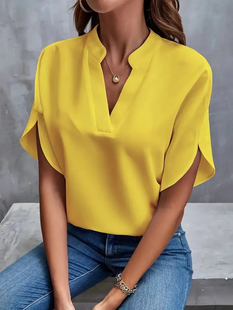 Blusa Donna Elegante Scollo a V Fluida | Camicetta Donna 7