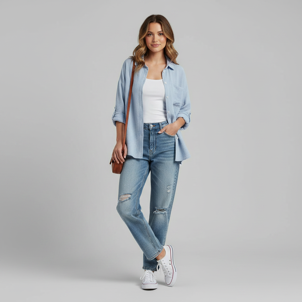 Camicetta Donna Oversize in Mussola | Moda Primavera Estate