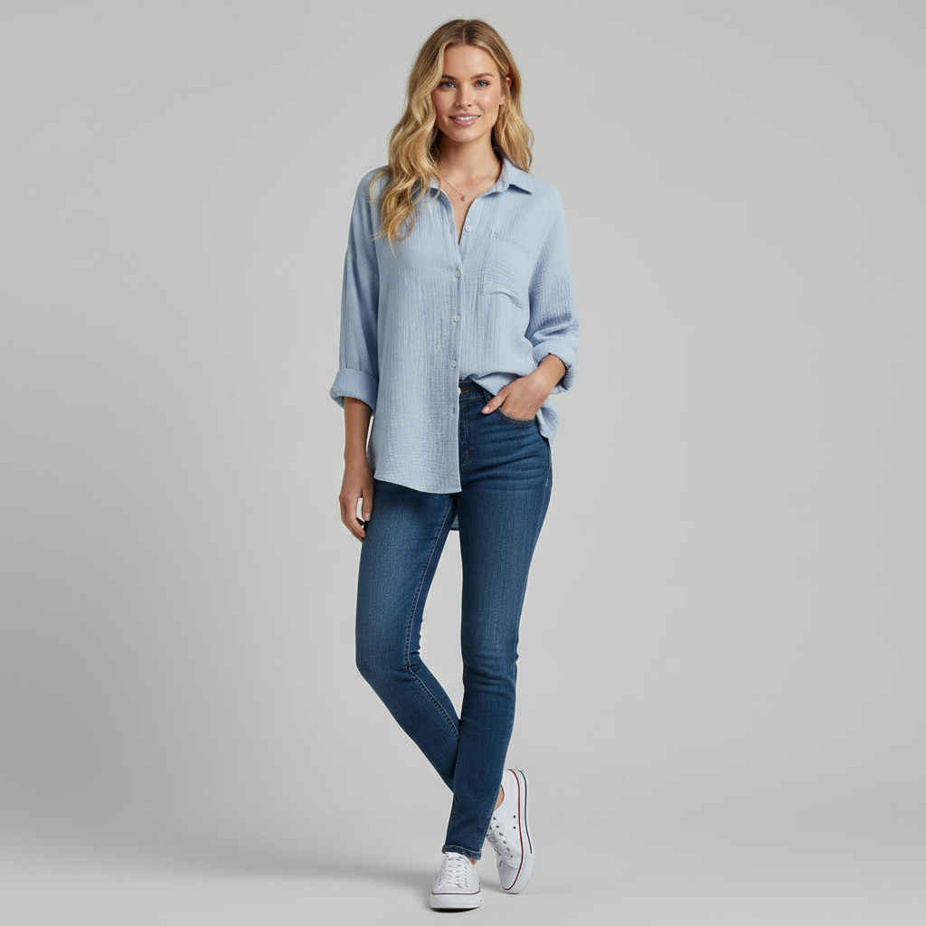 Camicetta Donna Oversize in Mussola | Moda Primavera Estate