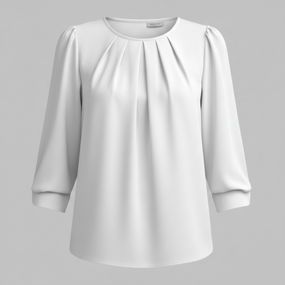 Camicetta Elegante Donna Maniche Ampie Girocollo | Camicie Donna