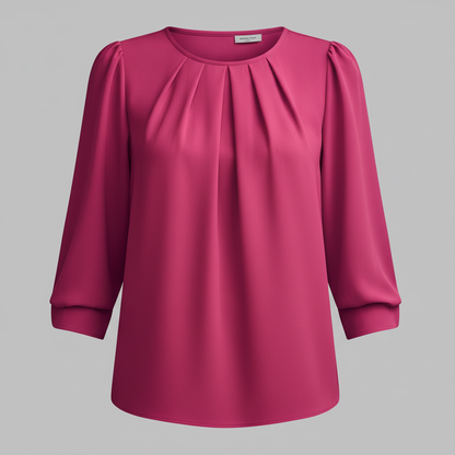 Camicetta Elegante Donna Maniche Ampie Girocollo | Camicie Donna