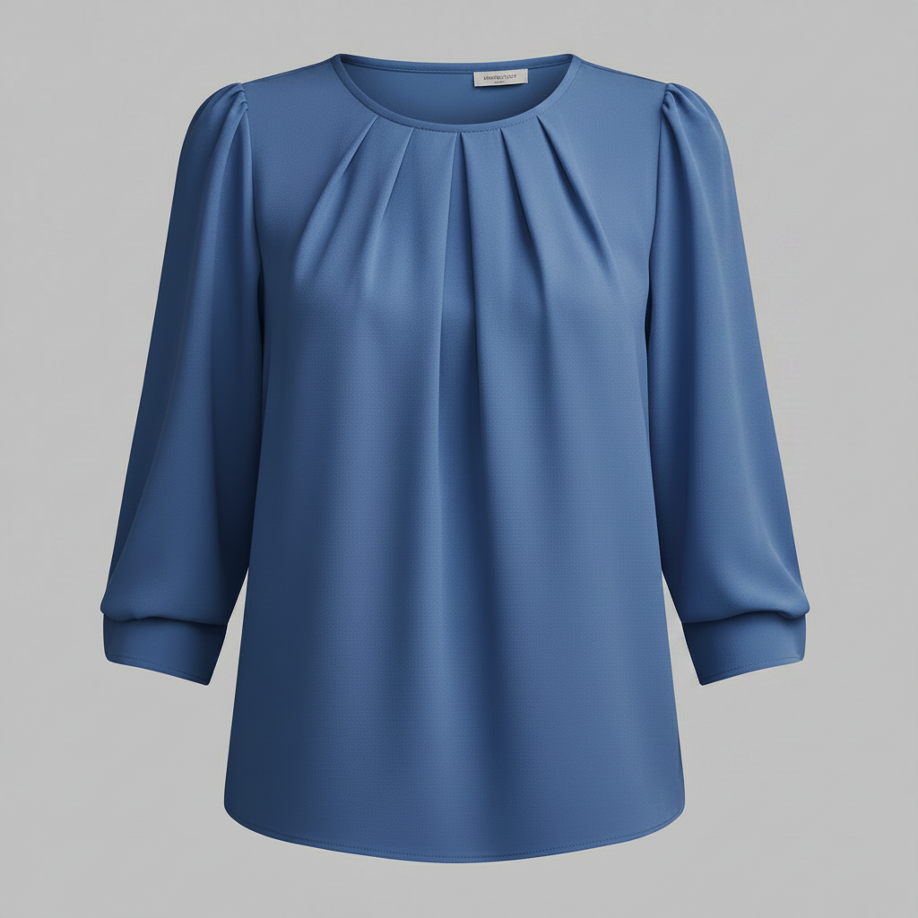 Camicetta Elegante Donna Maniche Ampie Girocollo | Camicie Donna