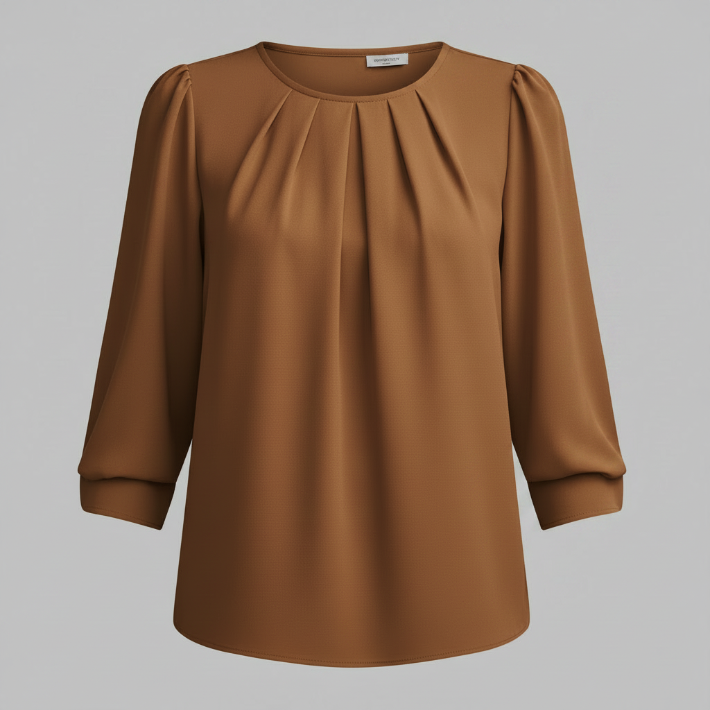 Camicetta Elegante Donna Maniche Ampie Girocollo | Camicie Donna