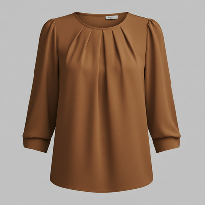 Camicetta Elegante Donna Maniche Ampie Girocollo | Camicie Donna