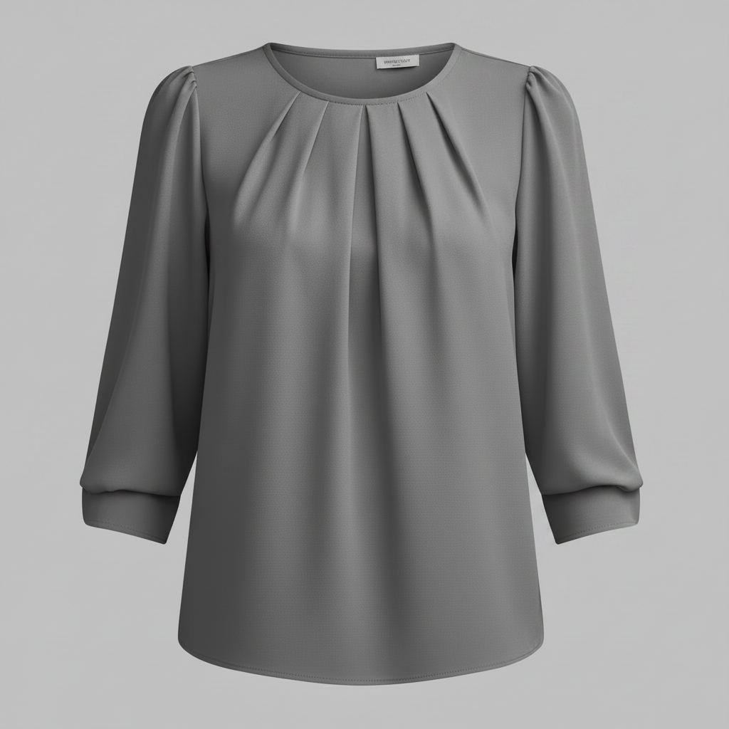 Camicetta Elegante Donna Maniche Ampie Girocollo | Camicie Donna