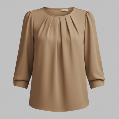Camicetta Elegante Donna Maniche Ampie Girocollo | Camicie Donna