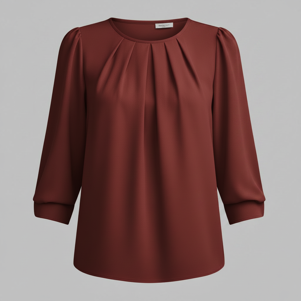 Camicetta Elegante Donna Maniche Ampie Girocollo | Camicie Donna