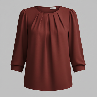 Camicetta Elegante Donna Maniche Ampie Girocollo | Camicie Donna