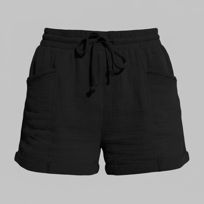 Pantaloncini Donna Casual in Mussola con Elastico | Shorts Donna