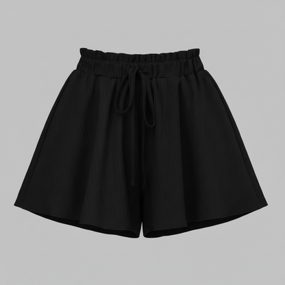 Pantaloncini Donna Vita Alta Paperbag | Shorts Estivi Ampi