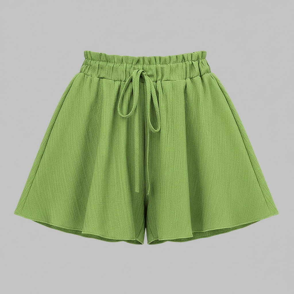 Pantaloncini Donna Vita Alta Paperbag | Shorts Estivi Ampi