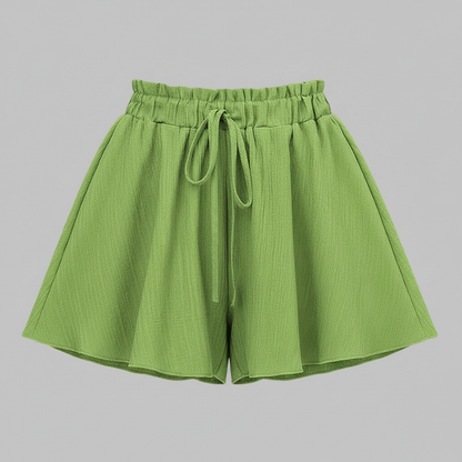 Pantaloncini Donna Vita Alta Paperbag | Shorts Estivi Ampi