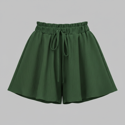 Pantaloncini Donna Vita Alta Paperbag | Shorts Estivi Ampi