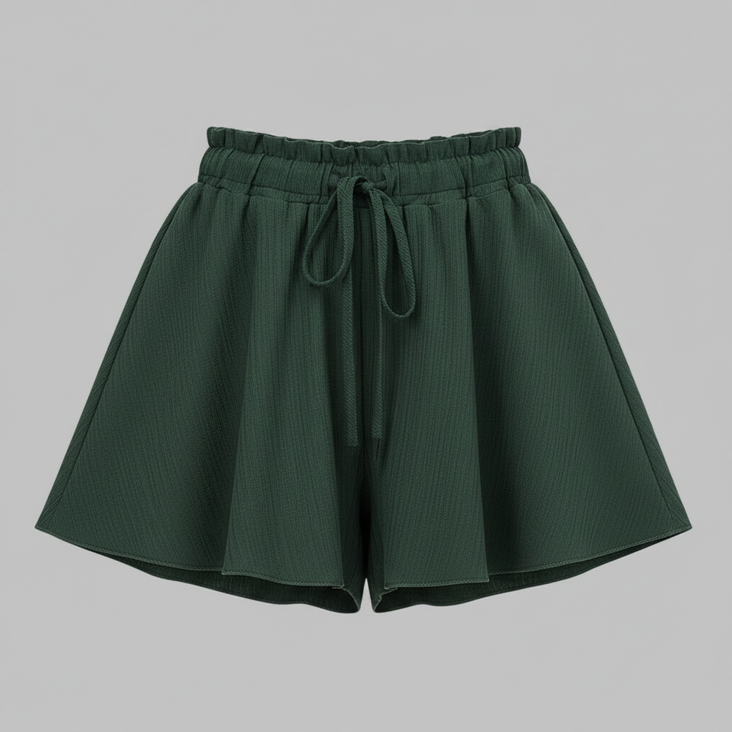 Pantaloncini Donna Vita Alta Paperbag | Shorts Estivi Ampi