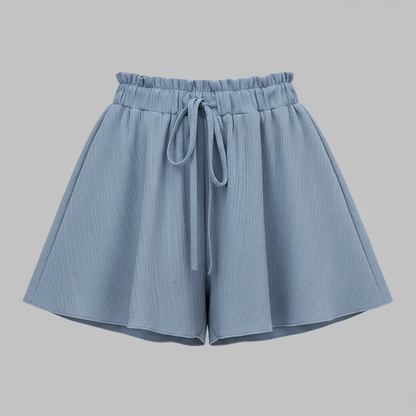 Pantaloncini Donna Vita Alta Paperbag | Shorts Estivi Ampi