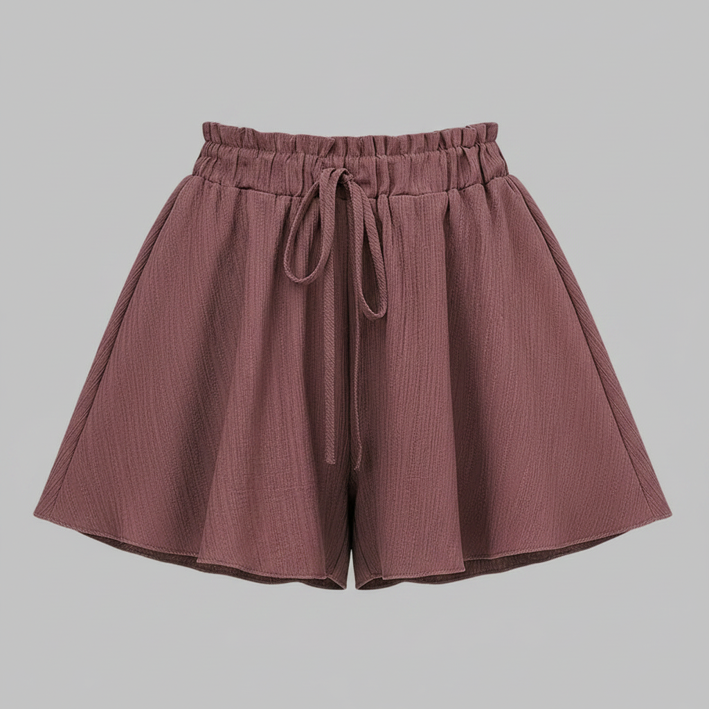 Pantaloncini Donna Vita Alta Paperbag | Shorts Estivi Ampi