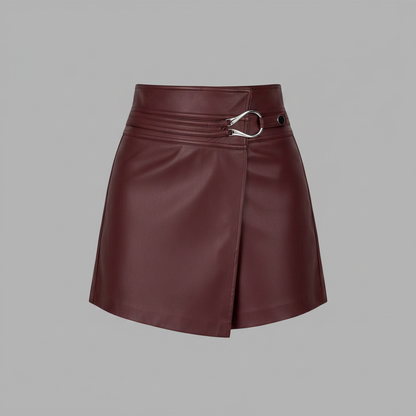 Pantaloncini Donna Vita Alta in Pelle Sintetica | Shorts Donna