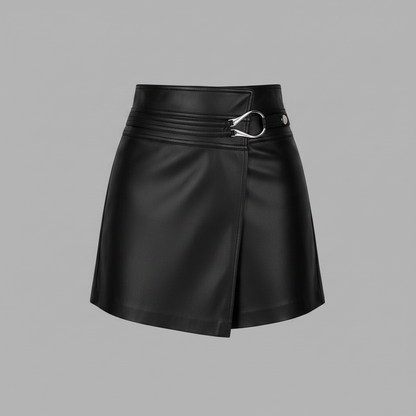Pantaloncini Donna Vita Alta in Pelle Sintetica | Shorts Donna