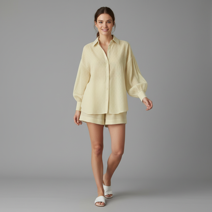 Set Due Pezzi Donna | Camicetta e Gonna Ampia Casual