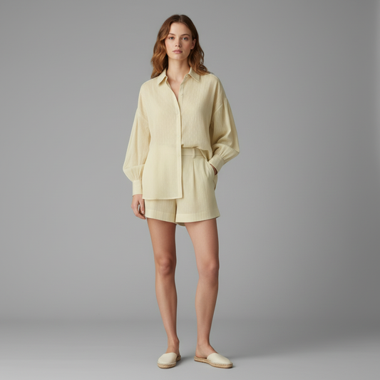 Set Due Pezzi Donna | Camicetta e Gonna Ampia Casual