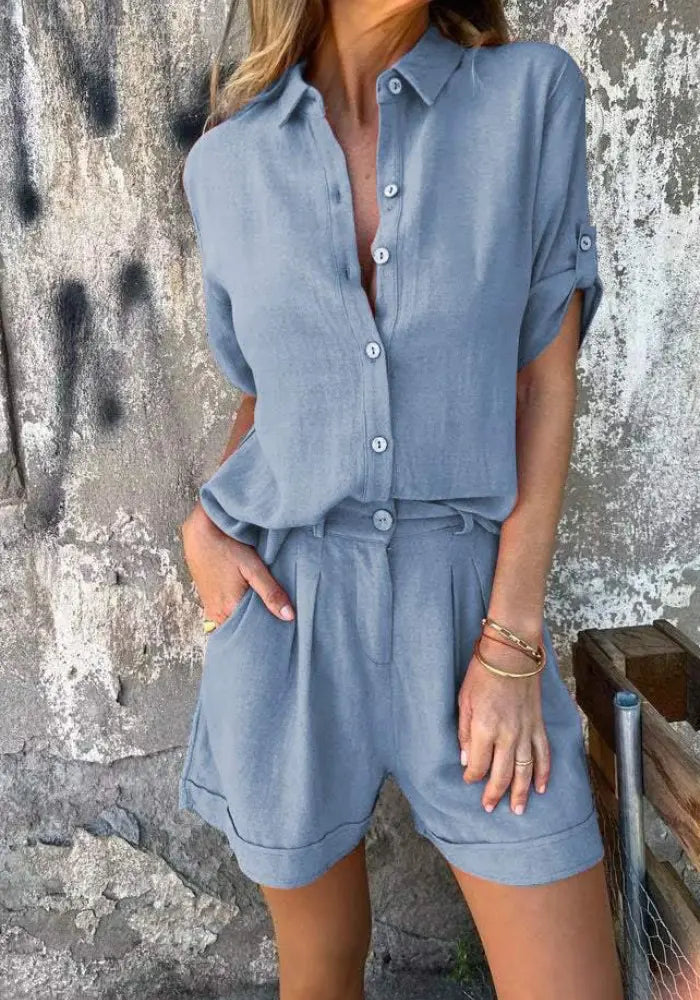 Set Donna Camicia Oversize e Shorts Lino Estivi | Outfit Casual 5