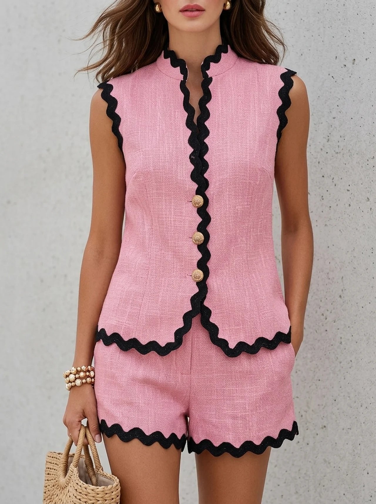 Set Due Pezzi Donna | Blazer Senza Maniche e Pantaloncini 2