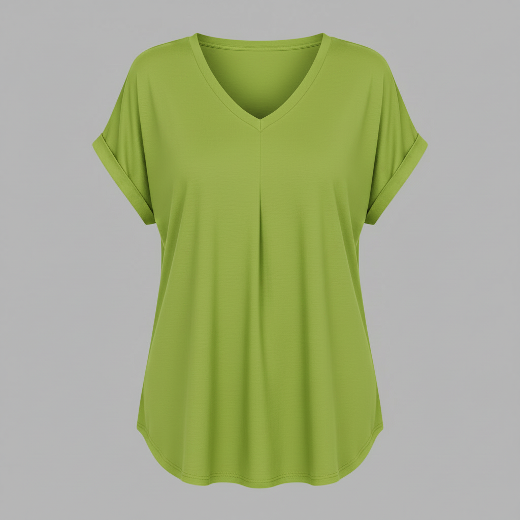 Top Donna Plissettato | Top Estivo Elegante con Maniche Corte