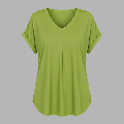 Top Donna Plissettato | Top Estivo Elegante con Maniche Corte