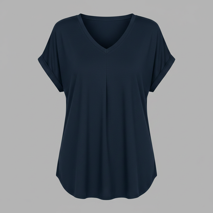 Top Donna Plissettato | Top Estivo Elegante con Maniche Corte