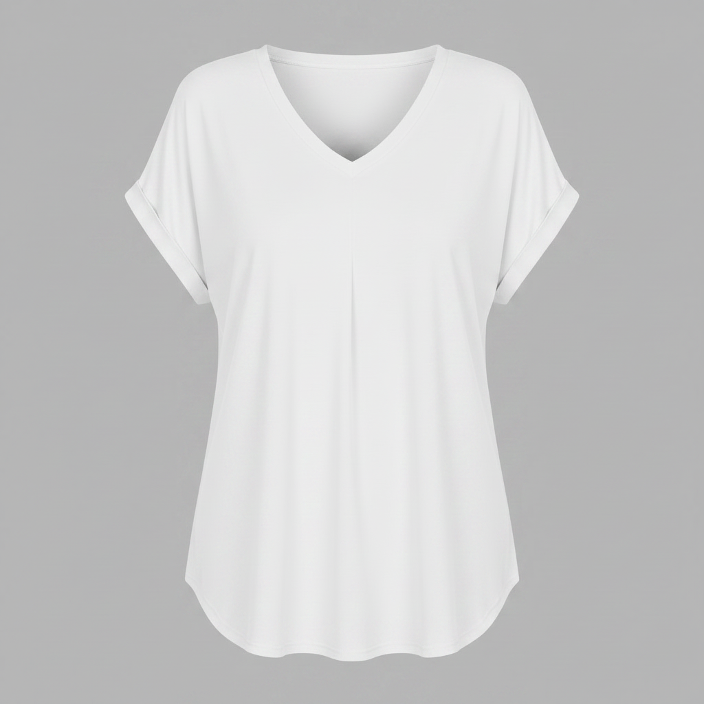 Top Donna Plissettato | Top Estivo Elegante con Maniche Corte
