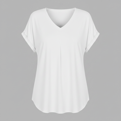 Top Donna Plissettato | Top Estivo Elegante con Maniche Corte