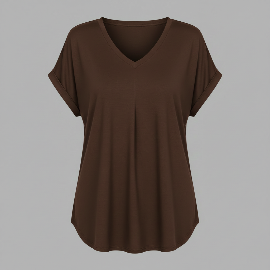 Top Donna Plissettato | Top Estivo Elegante con Maniche Corte