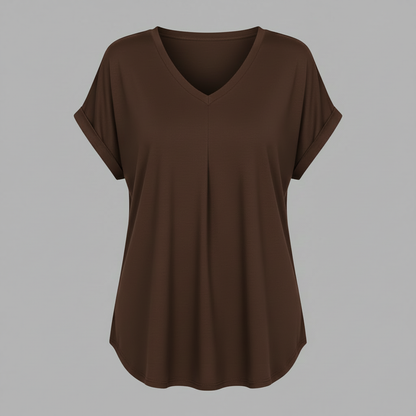 Top Donna Plissettato | Top Estivo Elegante con Maniche Corte