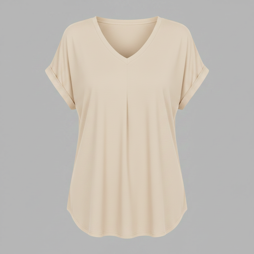 Top Donna Plissettato | Top Estivo Elegante con Maniche Corte