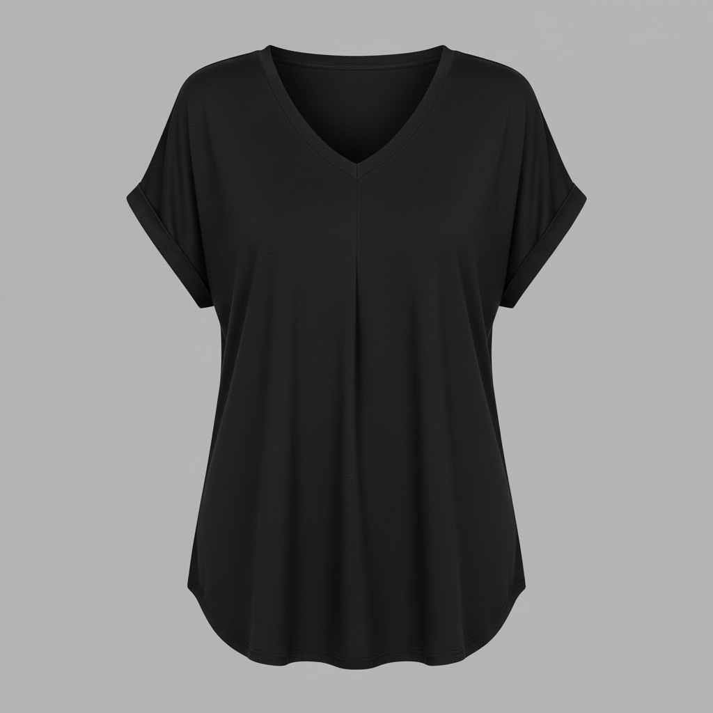 Top Donna Plissettato | Top Estivo Elegante con Maniche Corte