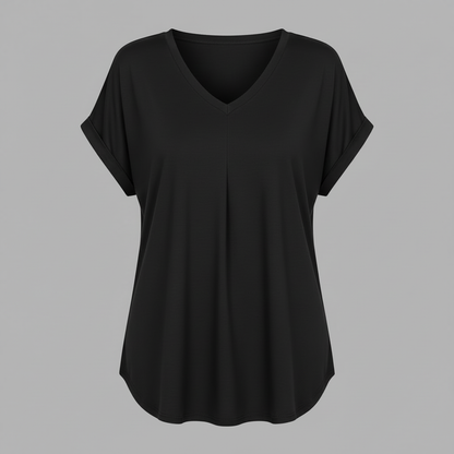 Top Donna Plissettato | Top Estivo Elegante con Maniche Corte