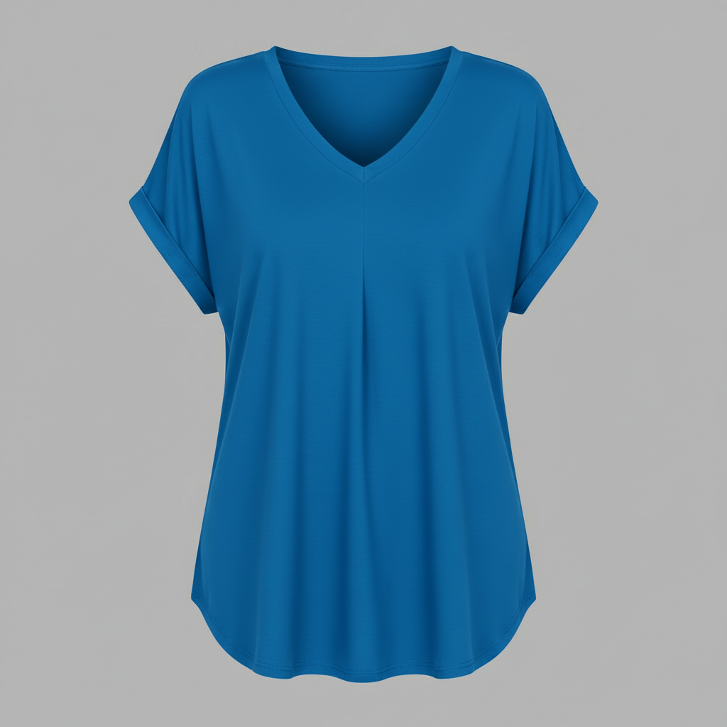 Top Donna Plissettato | Top Estivo Elegante con Maniche Corte