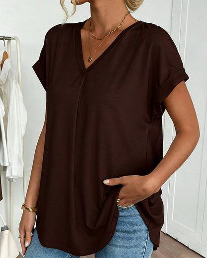 Top Donna Plissettato | Top Estivo Elegante con Maniche Corte 4
